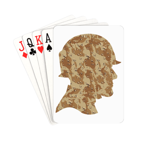 Desert Camouflage Soldier Playing Cards 2.5"x3.5"