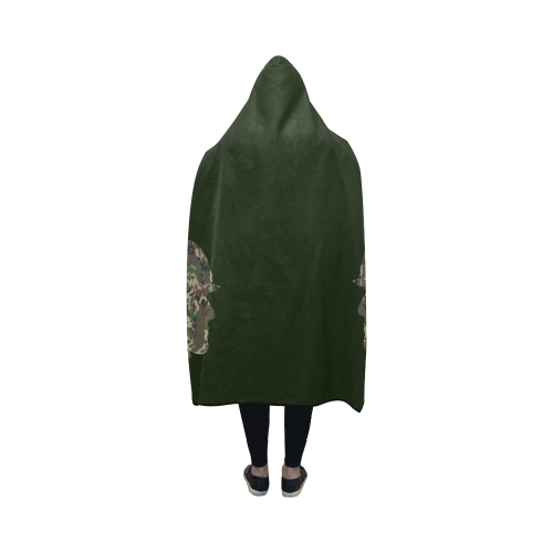 Forest Camouflage Soldier Hooded Blanket 50''x40''