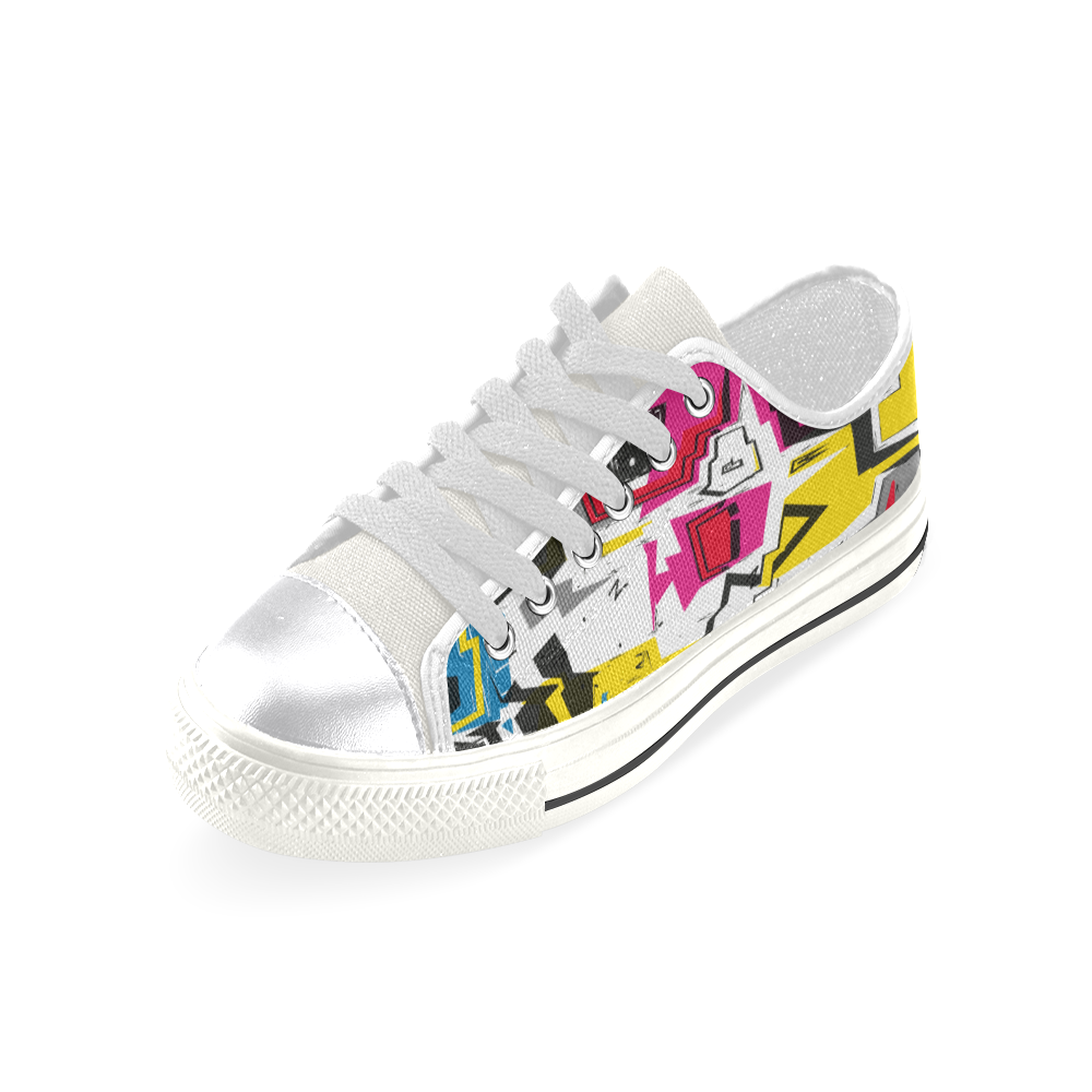 Distorted shapes Women's Classic Canvas Shoes (Model 018)