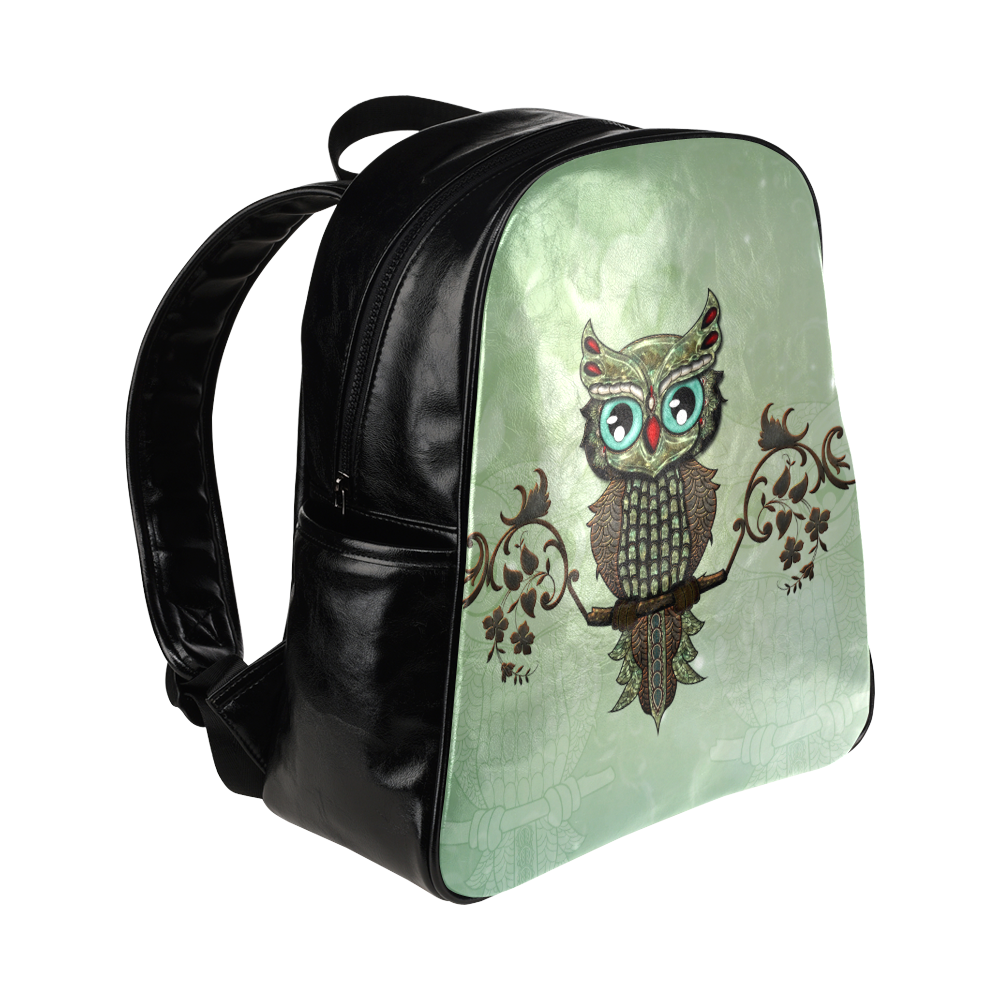 Wonderful owl, diamonds Multi-Pockets Backpack (Model 1636)