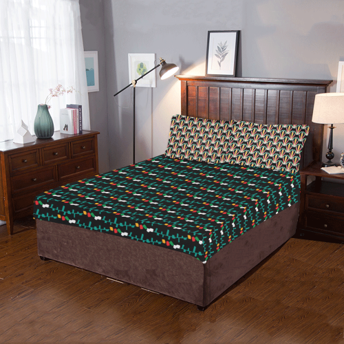 Art Deco and Garland Inspired Home Set 3-Piece Bedding Set