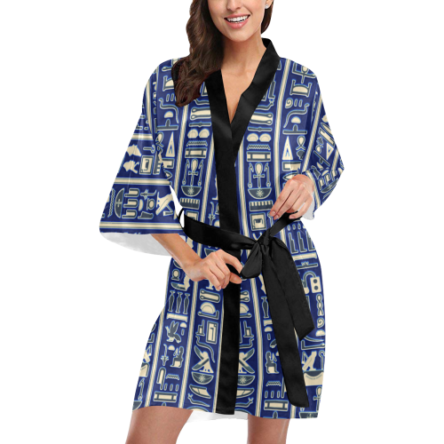 Ancient Egyptian Alphabet Kimono Robe