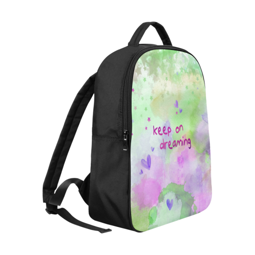 KEEP ON DREAMING - lilac and green Popular Fabric Backpack (Model 1683)