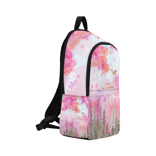 Little Deer in the Magic Pink Forest Fabric Backpack for Adult (Model 1659)