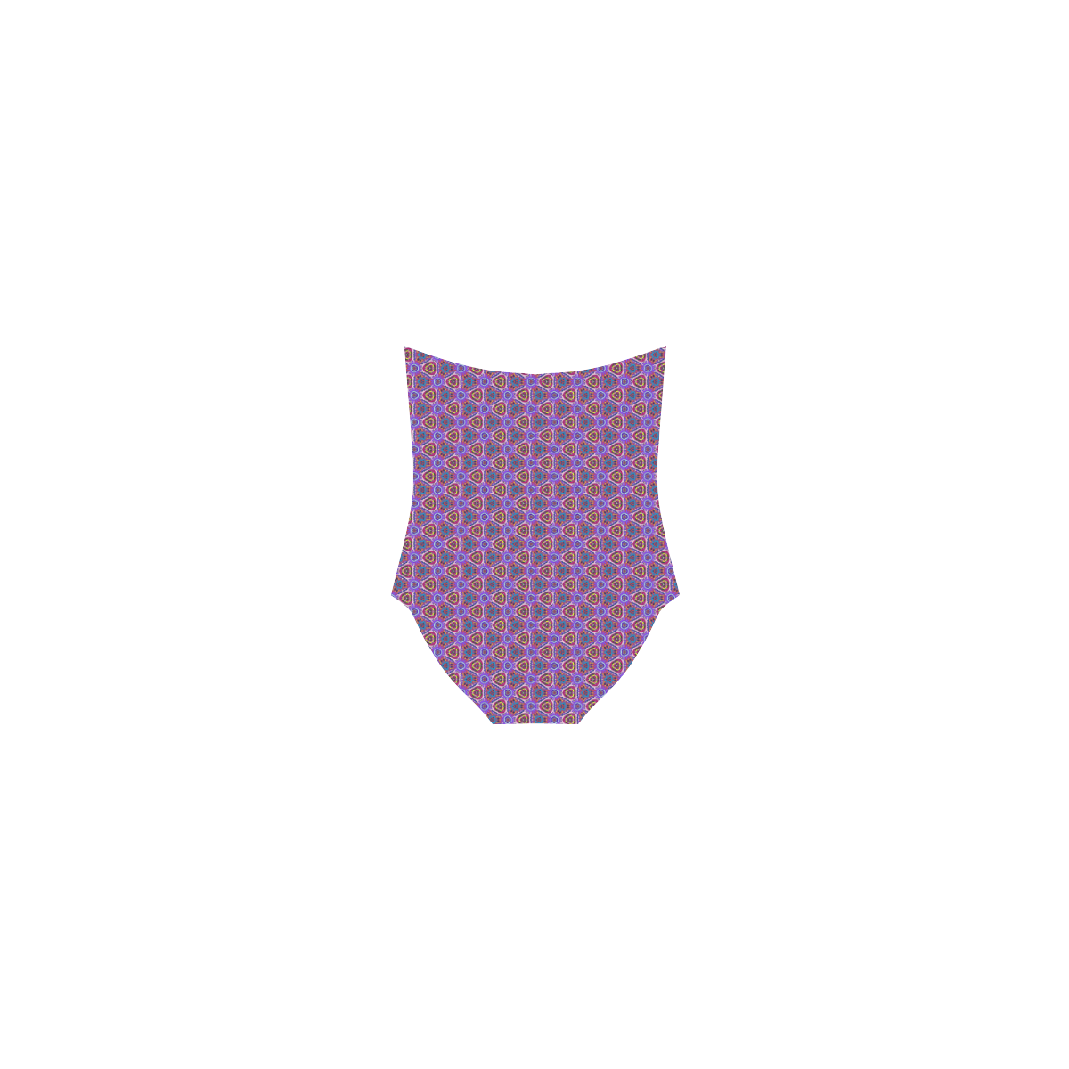Purple Doodles - Hidden Smiles Strap Swimsuit ( Model S05)