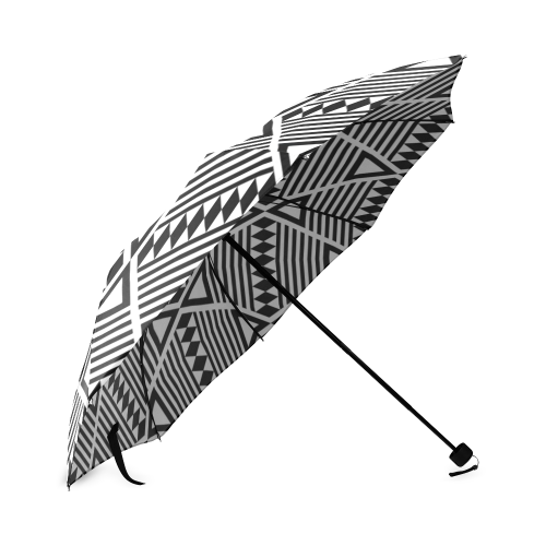 Black Aztec Tribal Foldable Umbrella (Model U01)