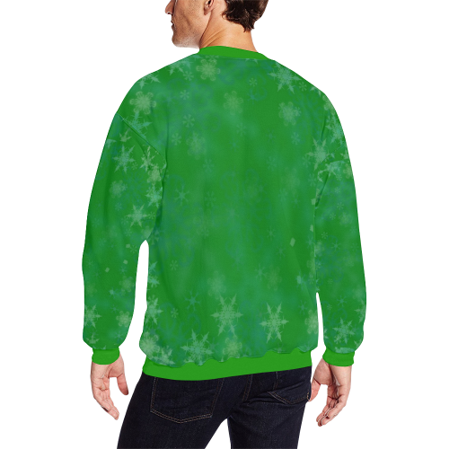 Hot for Christmas by Nico Bielow Men's Oversized Fleece Crew Sweatshirt (Model H18)