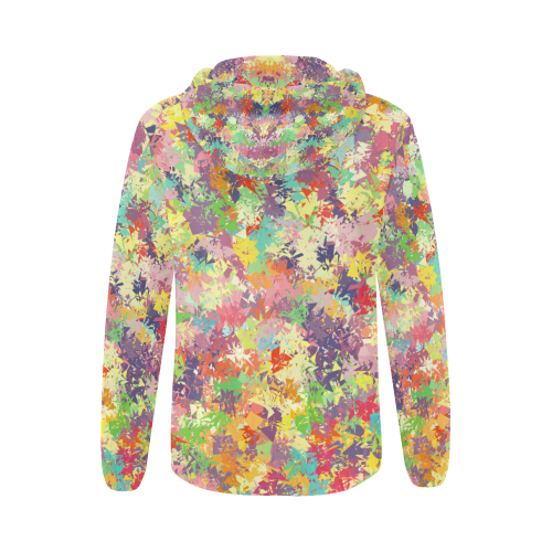 colorful pattern All Over Print Full Zip Hoodie for Women (Model H14)