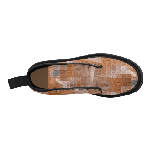 Guinea Pig Pixel Fun by JamColors Martin Boots for Men (Black) (Model 1203H)