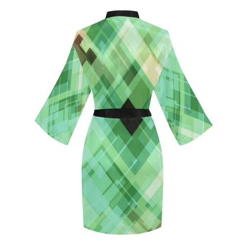 Geo abstract 3 Long Sleeve Kimono Robe