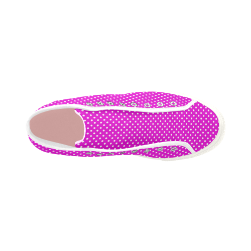 Pink polka dots Vancouver H Women's Canvas Shoes (1013-1)