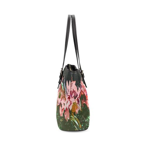 orchids flying 1c3 Leather Tote Bag/Large (Model 1640)
