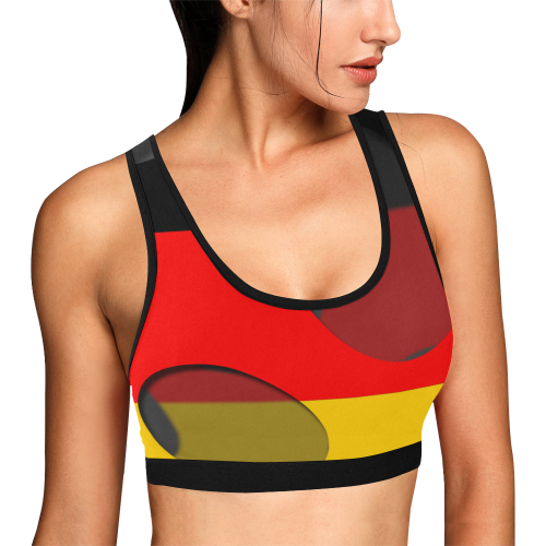 The Flag of Germany Women's All Over Print Sports Bra (Model T52)