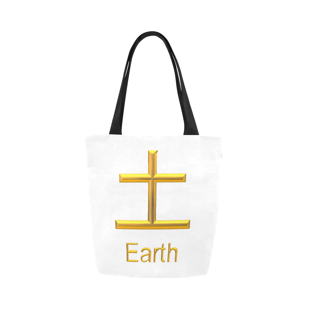b-Golden Asian Symbol for Earth Canvas Tote Bag (Model 1657)