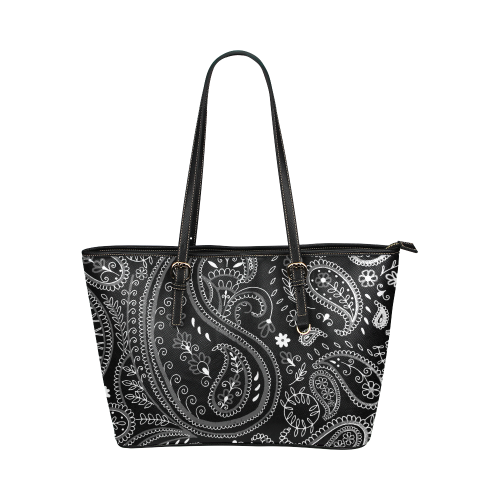 PAISLEY 7 Leather Tote Bag/Large (Model 1651)