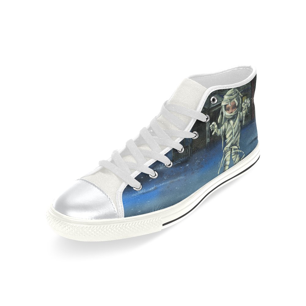 Trick or Treat Shoes High Top Canvas Shoes for Kid (Model 017)
