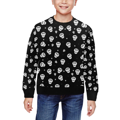 Star Skulls All Over Print Crewneck Sweatshirt for Kids (Model H29)