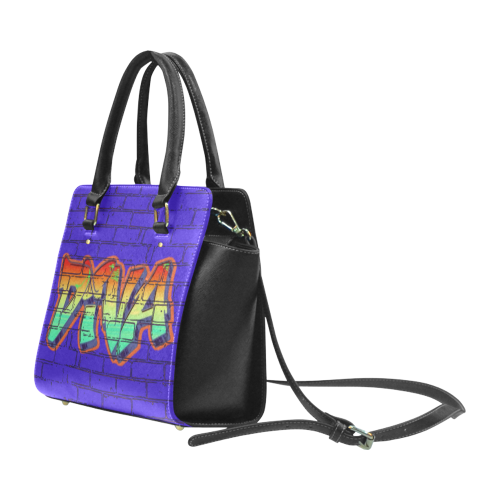 Graffiti Diva Blue Classic Shoulder Handbag (Model 1653)