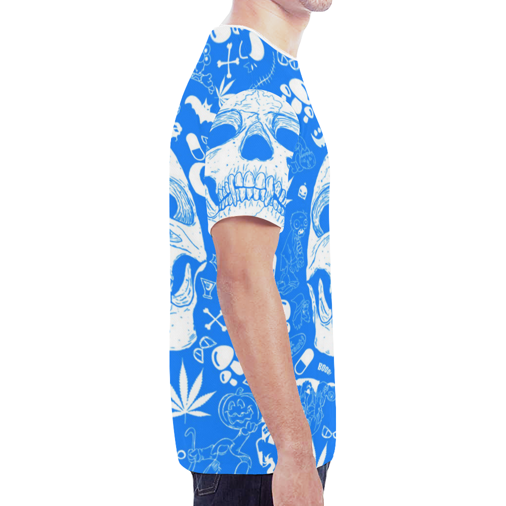 Woke Skulls Blast Festival New All Over Print T-shirt for Men (Model T45)