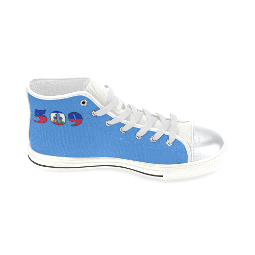 HAITIAN flag High Top Canvas Shoes for Kid (Model 017)