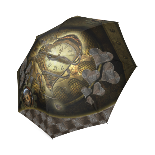 Awesome steampunk heart Foldable Umbrella (Model U01)