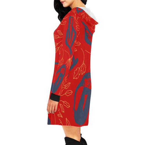 Boho Tunic Hoodie Dress All Over Print Hoodie Mini Dress (Model H27)