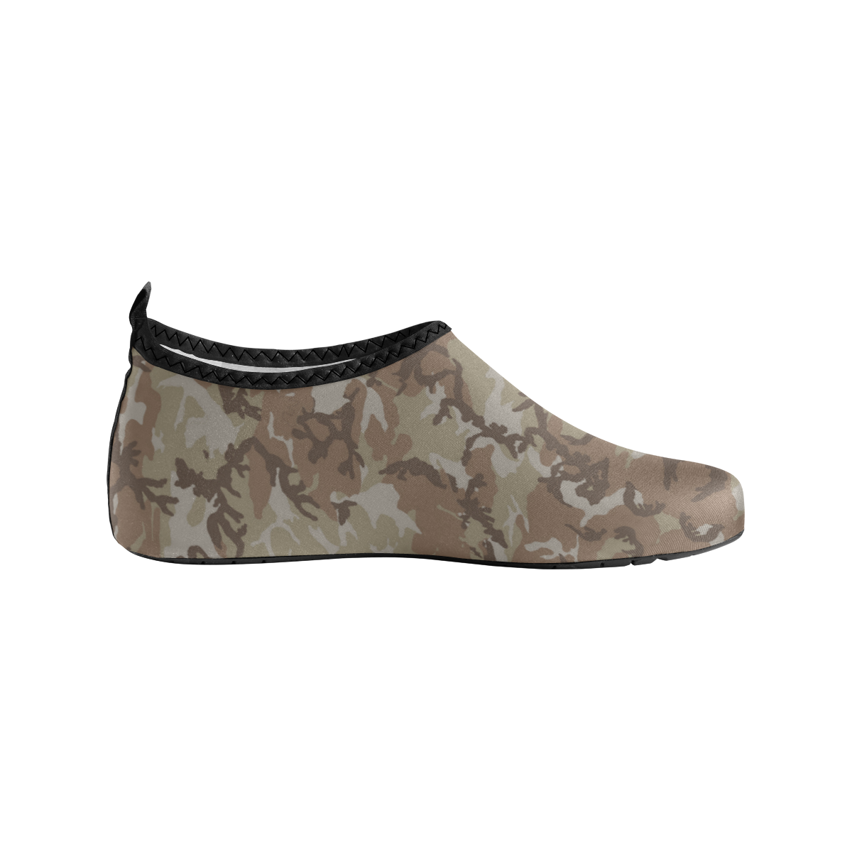 Woodland Desert Brown Camouflage Women's Slip-On Water Shoes (Model 056)