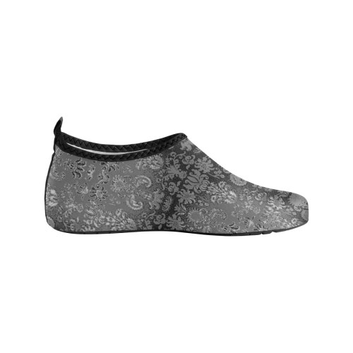Damask Black Vintage Men's Slip-On Water Shoes (Model 056)