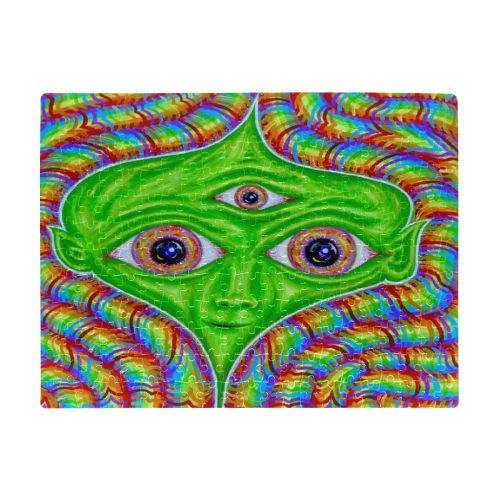 Portrait of an Alien Looking at Sound A3 Size Jigsaw Puzzle (Set of 252 Pieces)