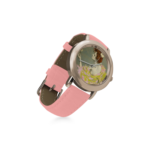 GIRL Women's Rose Gold Leather Strap Watch(Model 201)