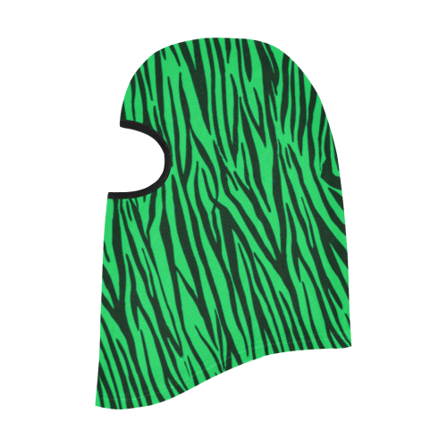 Green Zebra Stripes Balaclava All Over Print Balaclava