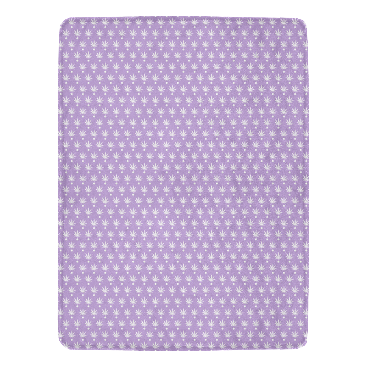 Dotted Purple Cannabis - Jera Nour Ultra-Soft Micro Fleece Blanket 60"x80"