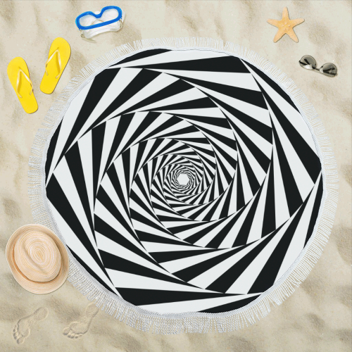 Spiral Circular Beach Shawl 59"x 59"