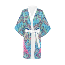 Retro Peacock Kimono Robe