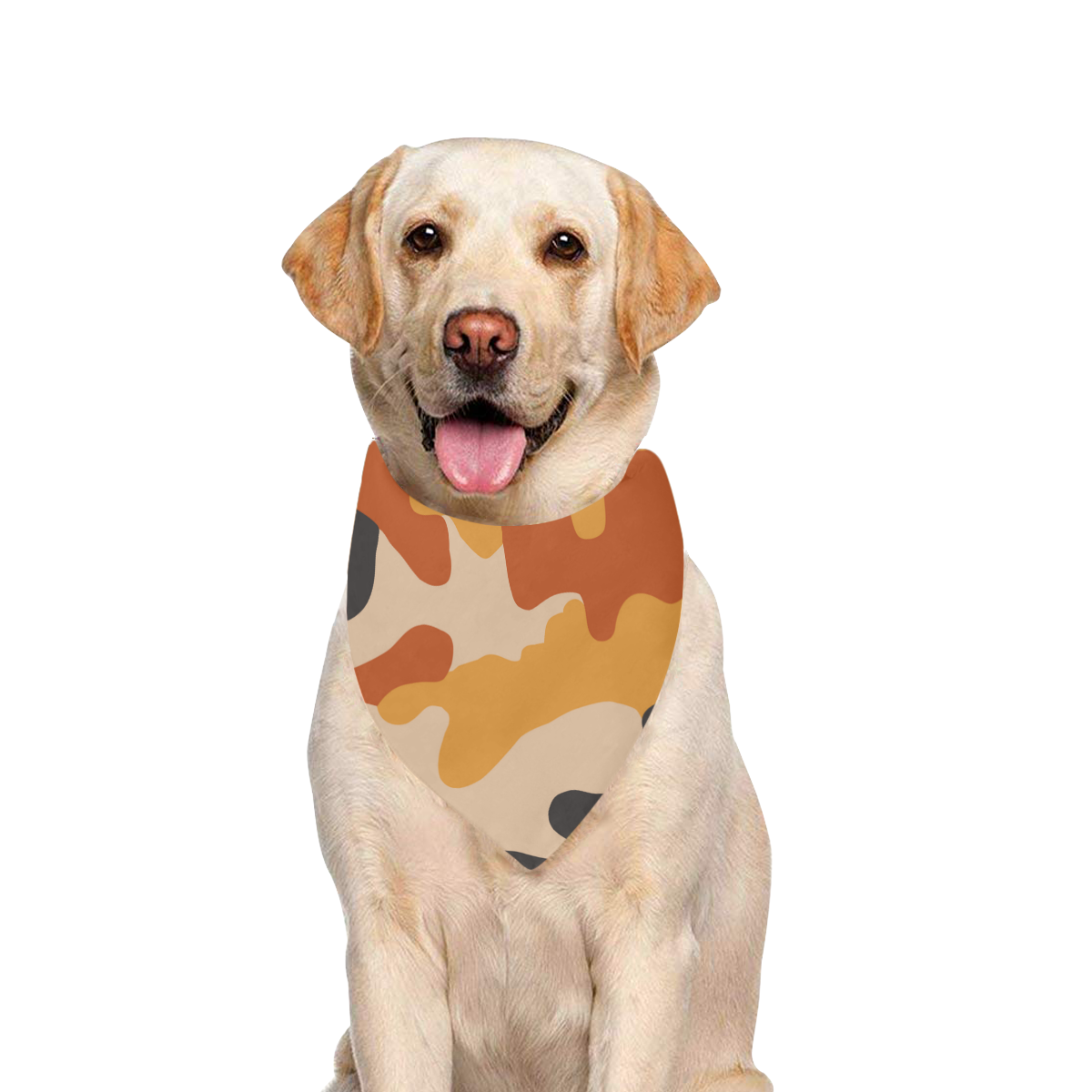 Camouflage ORANGE Pet Dog Bandana/Large Size