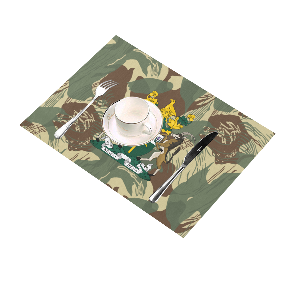 Rhodesian Brushstrokes Camouflage V2 Placemat 14’’ x 19’’ (Set of 4)