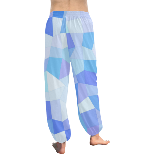 Bright Blues Mosaic Women's All Over Print Harem Pants (Model L18)