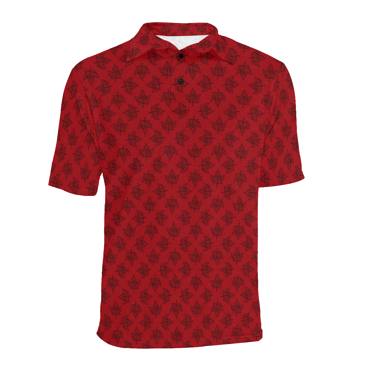 Cool Canada Polo Shirts Retro Red Men's All Over Print Polo Shirt (Model T55)