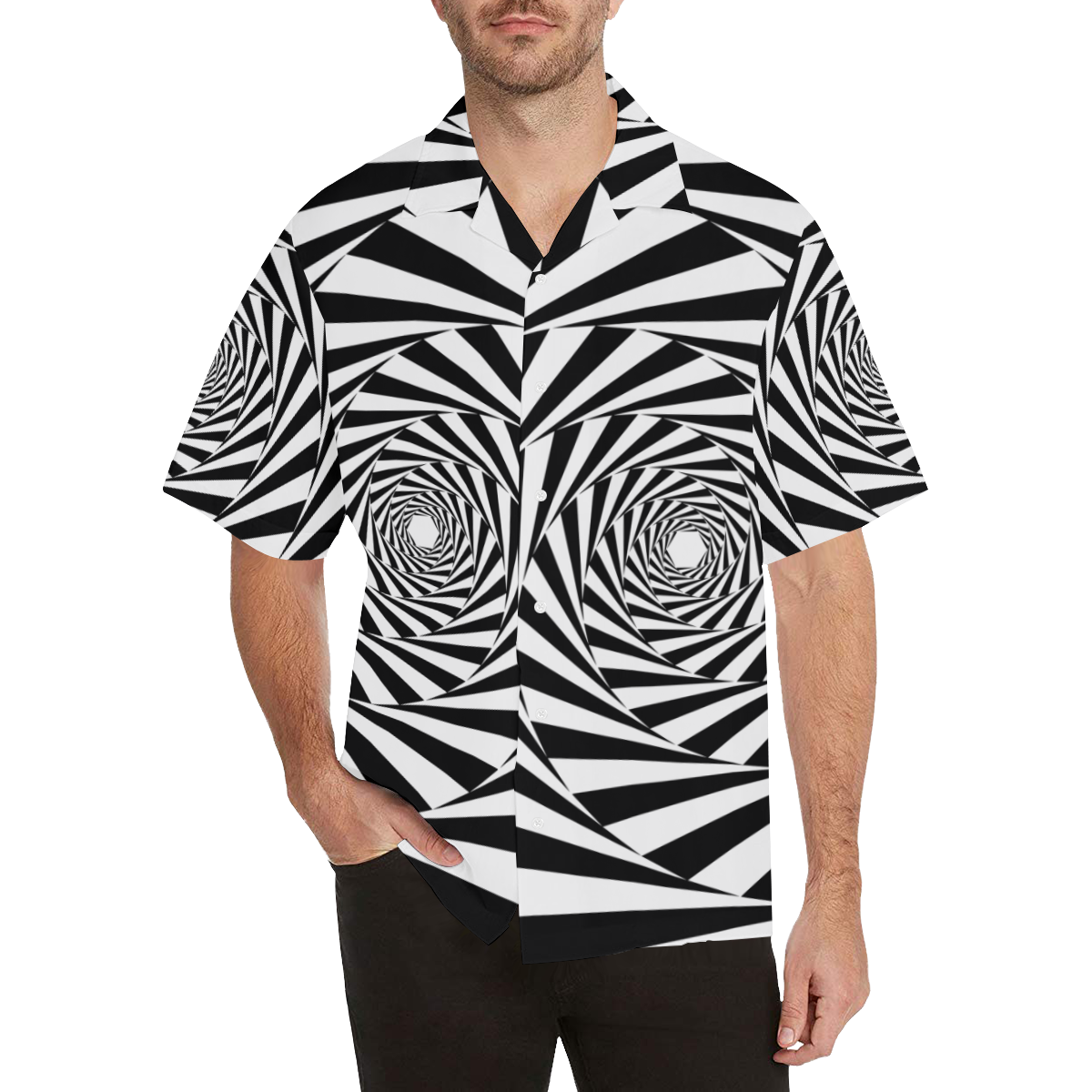 Spiral Hawaiian Shirt (Model T58)