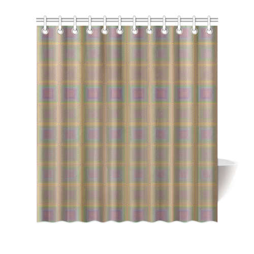 Violet brownish multicolored multiple squares Shower Curtain 66"x72"