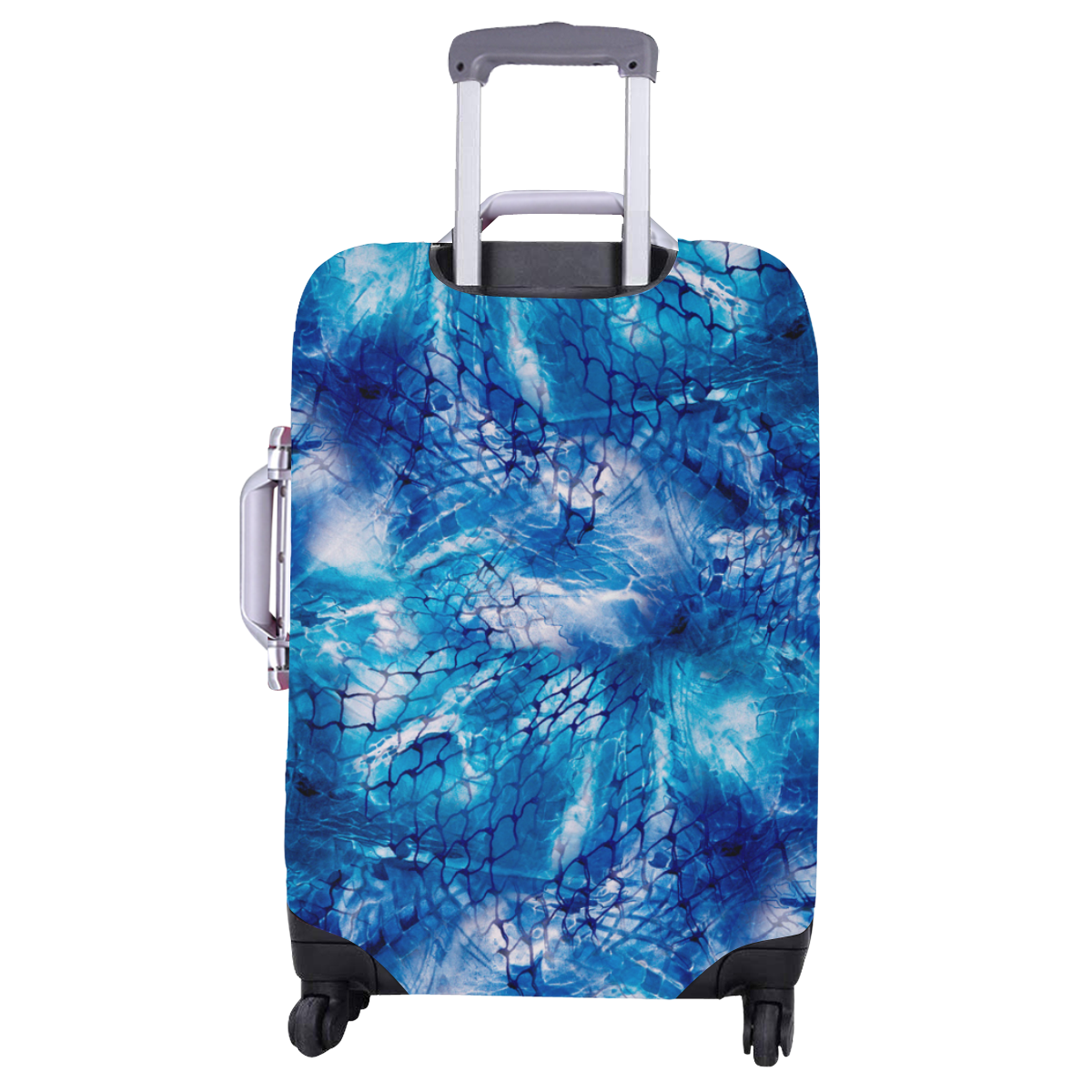 Nautical Ocean Beach Blue Net Print Luggage Cover/Large 26"-28"