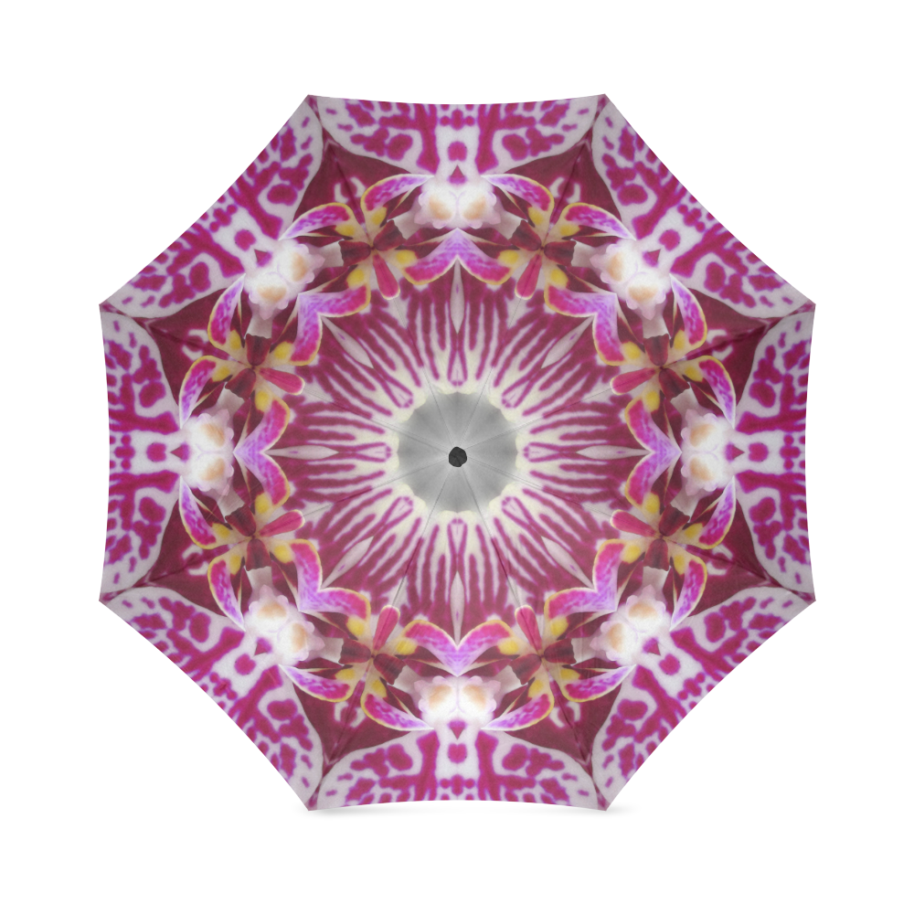 kal16_orchid_stripe Foldable Umbrella (Model U01)