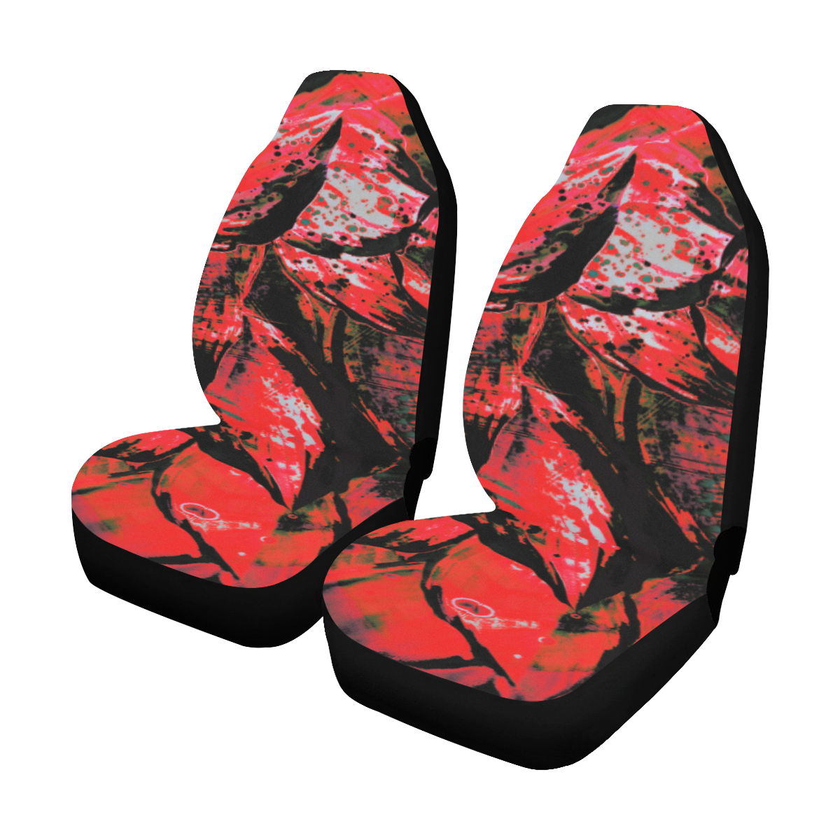 Red Dark Crew Unit Covers Car Seat Covers (Set of 2)