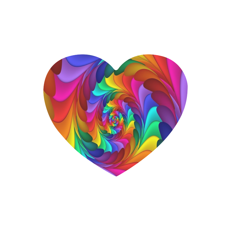 RAINBOW CANDY SWIRL Heart-shaped Mousepad