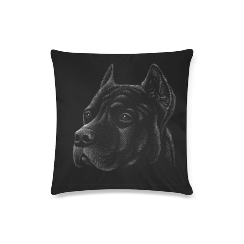 Pit Bull Custom Zippered Pillow Case 16"x16"(Twin Sides)