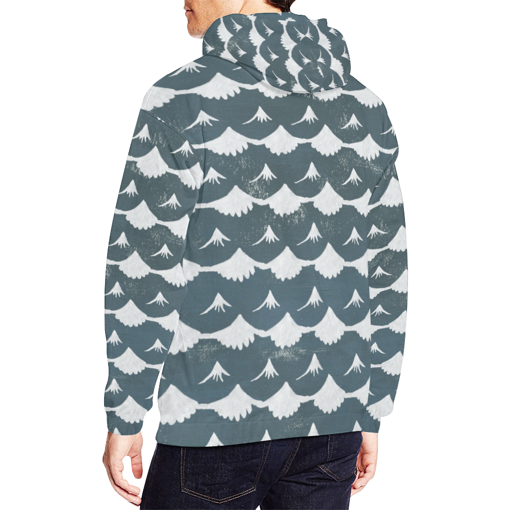 Men's Pull Over Hoodie Shells All Over Print Hoodie for Men/Large Size (USA Size) (Model H13)