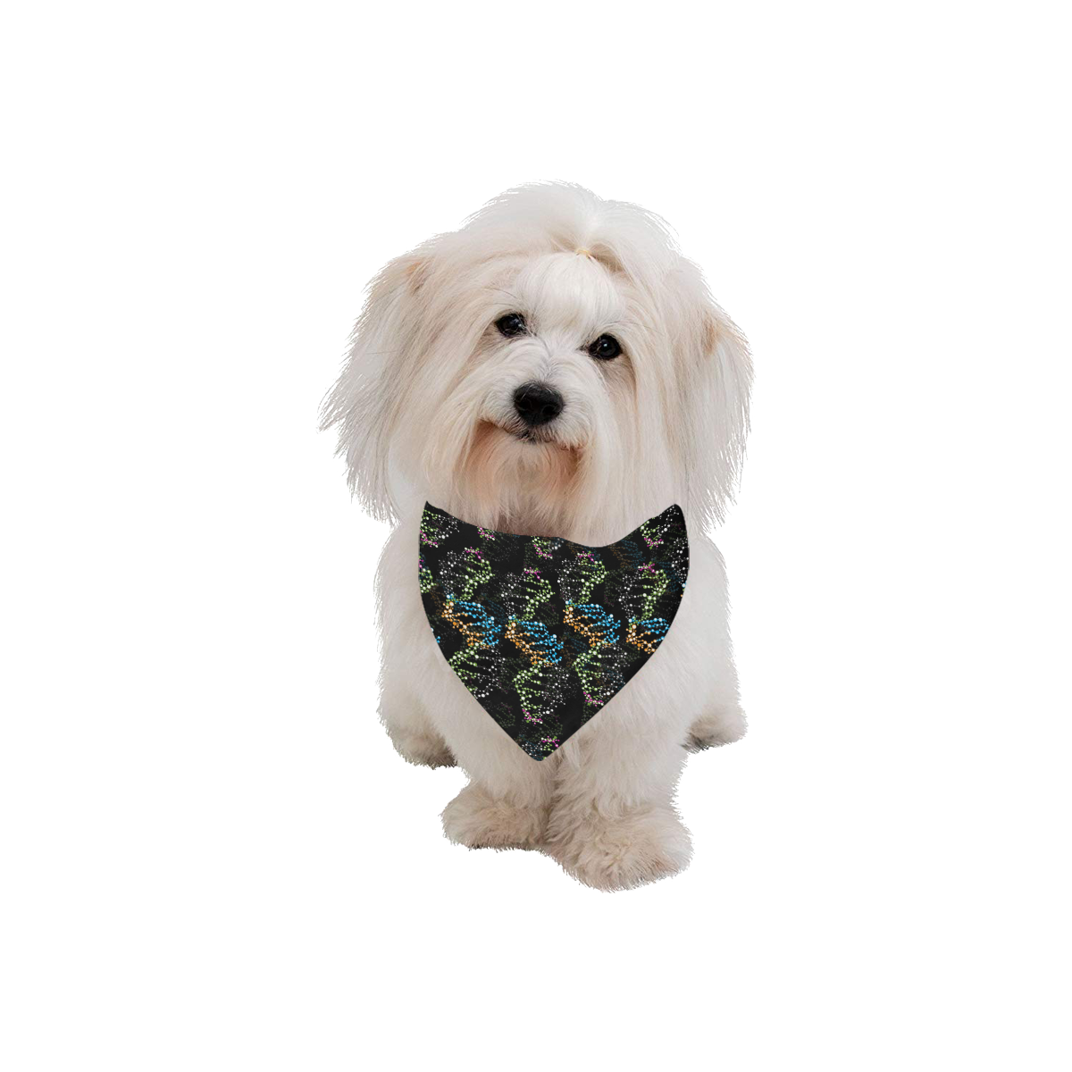 DNA pattern - Biology - Scientist Pet Dog Bandana/Large Size