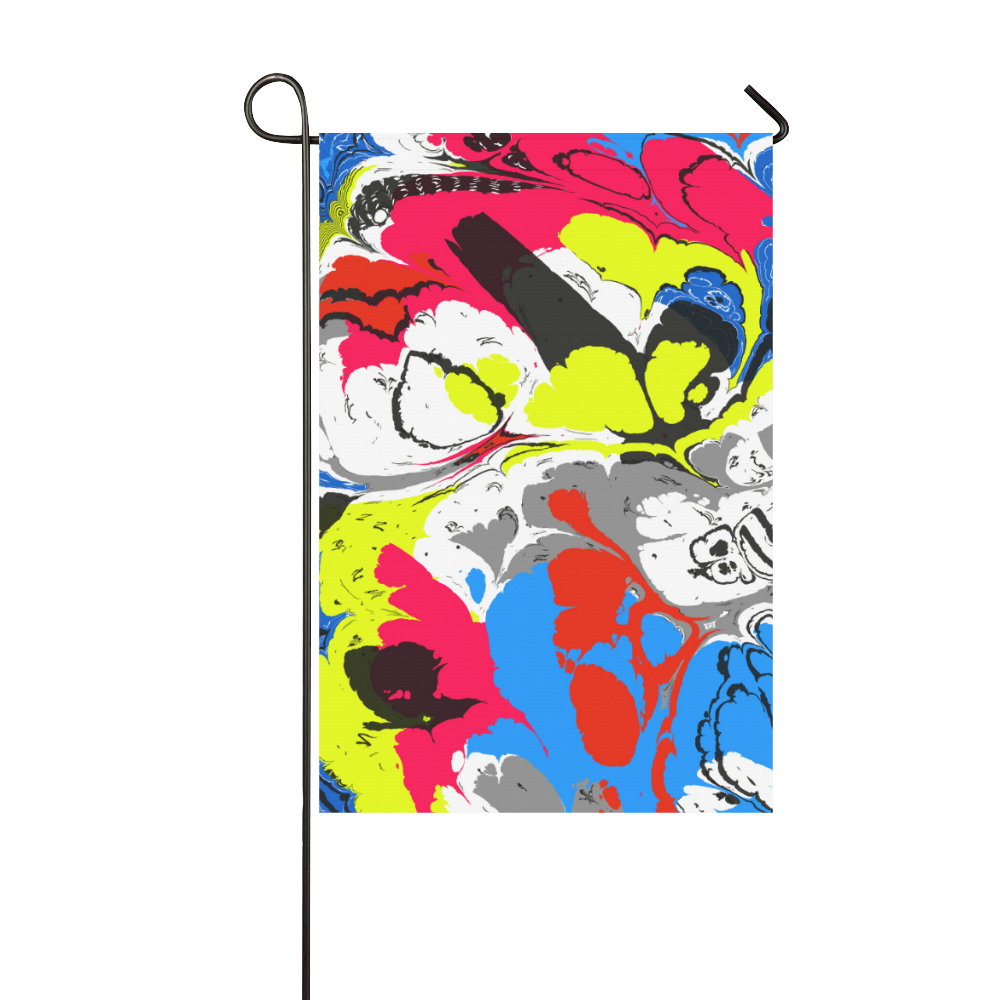 Colorful distorted shapes2 Garden Flag 12‘’x18‘’（Without Flagpole）