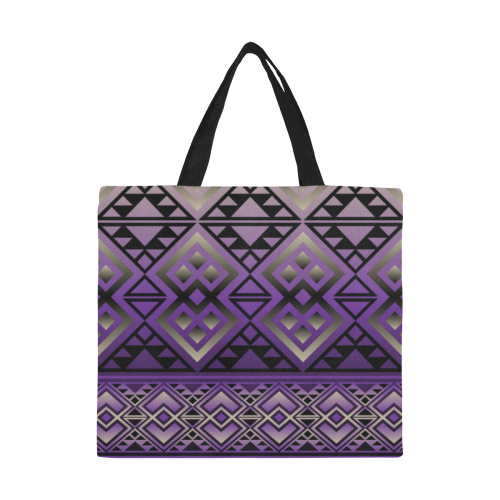 The Lodge Purple All Over Print Canvas Tote Bag/Large (Model 1699)