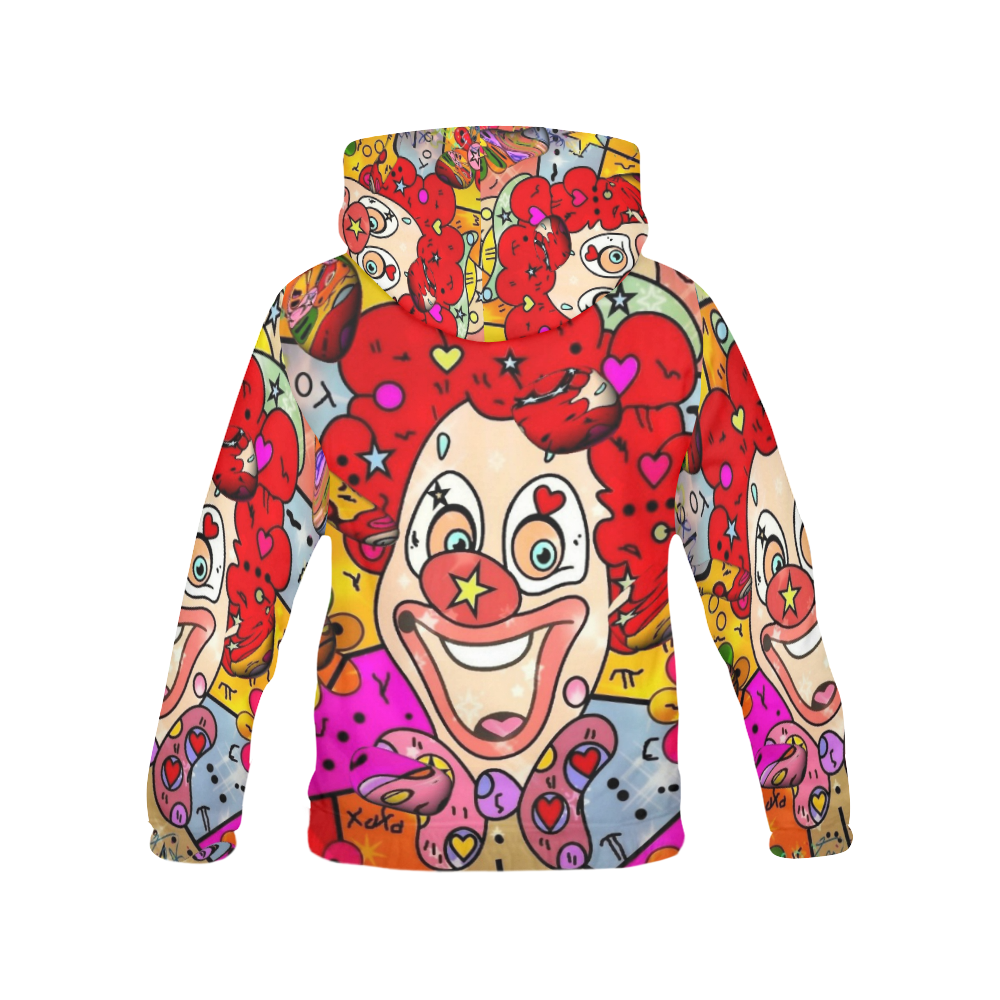 Clown Popart by Nico Bielow All Over Print Hoodie for Women (USA Size) (Model H13)